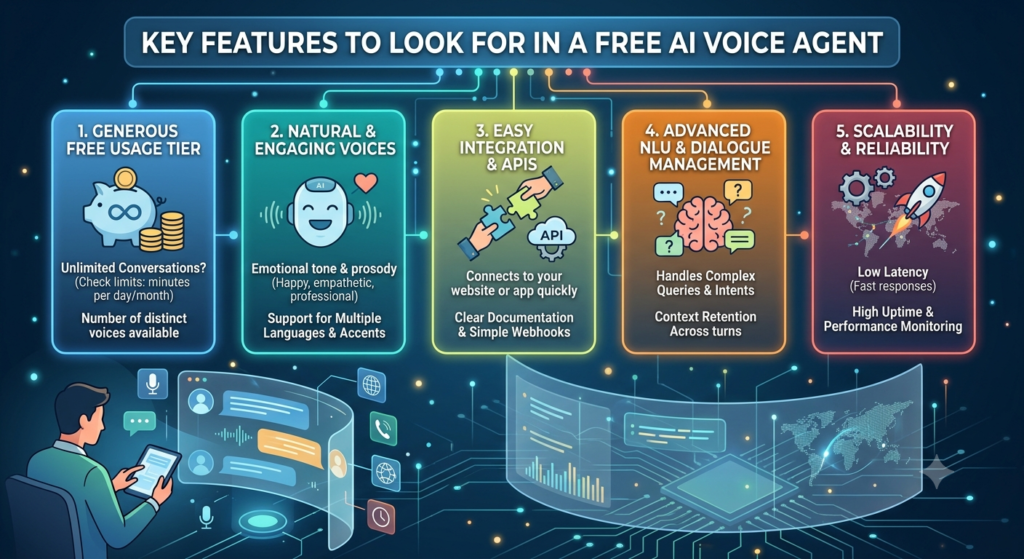 Key Features to Look for in a Free AI Voice Agent