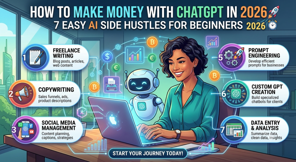 How to Make Money with ChatGPT in 2026 7 Easy AI Side Hustles for Beginners