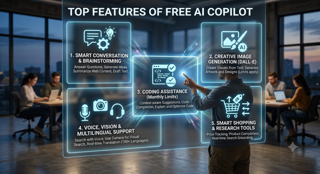 Top Features of Free AI Copilot